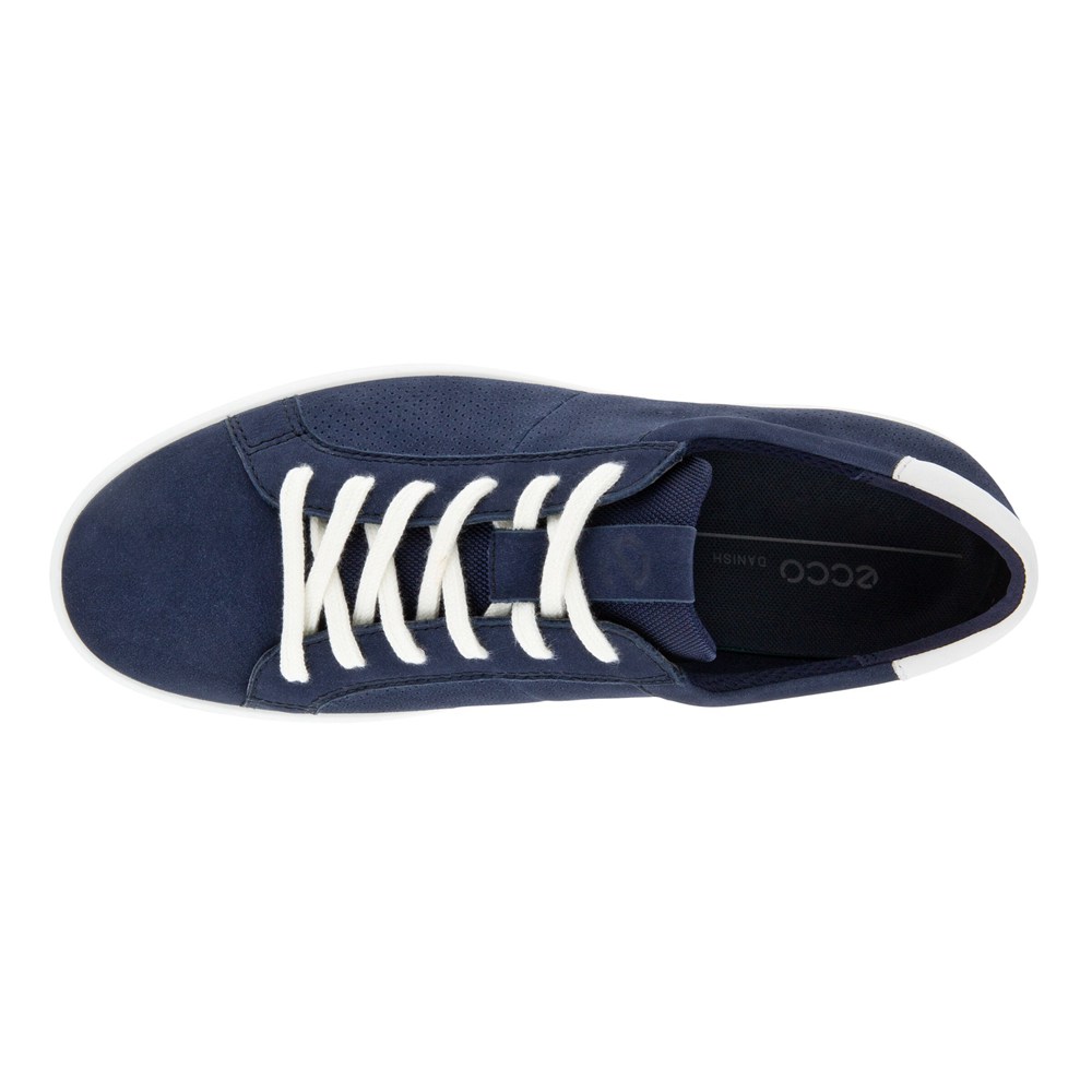 ECCO Mens Sneakers Navy - Soft Classic Laced - KEY-238514